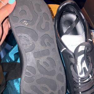 Alexander McQueen Black Leather Sneakers